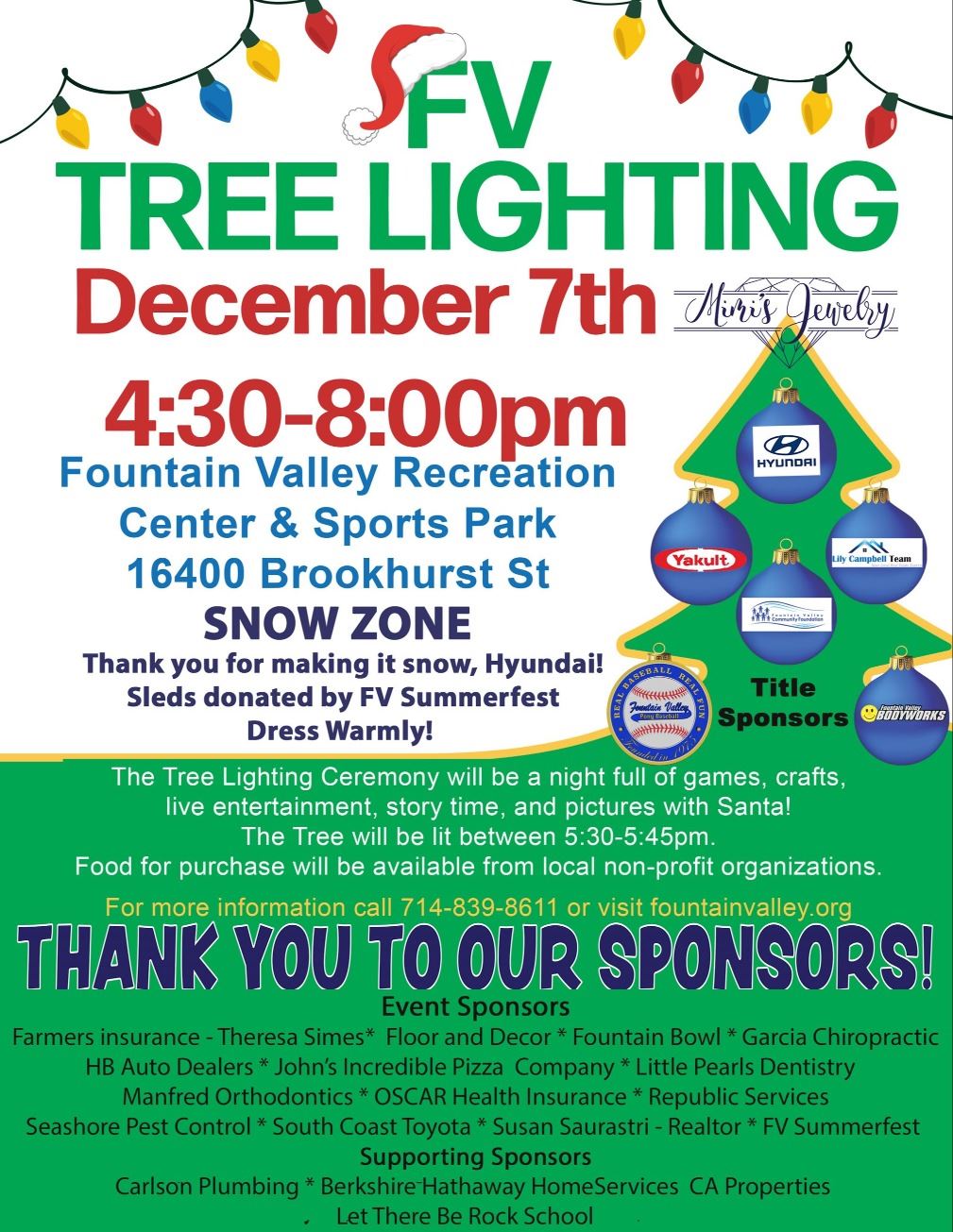 Tree lighting flyer