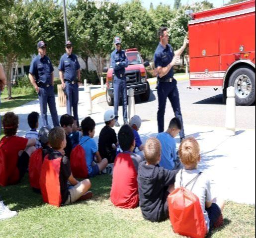 2023 Jr. Fire Academy demo with Fire Fighter/Paramedic 