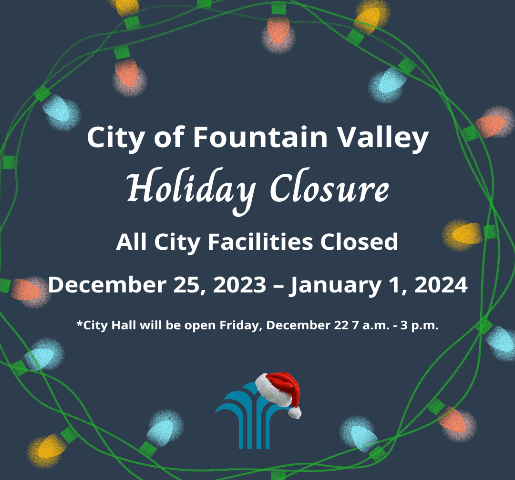 Holiday Closure  Dec. 2023