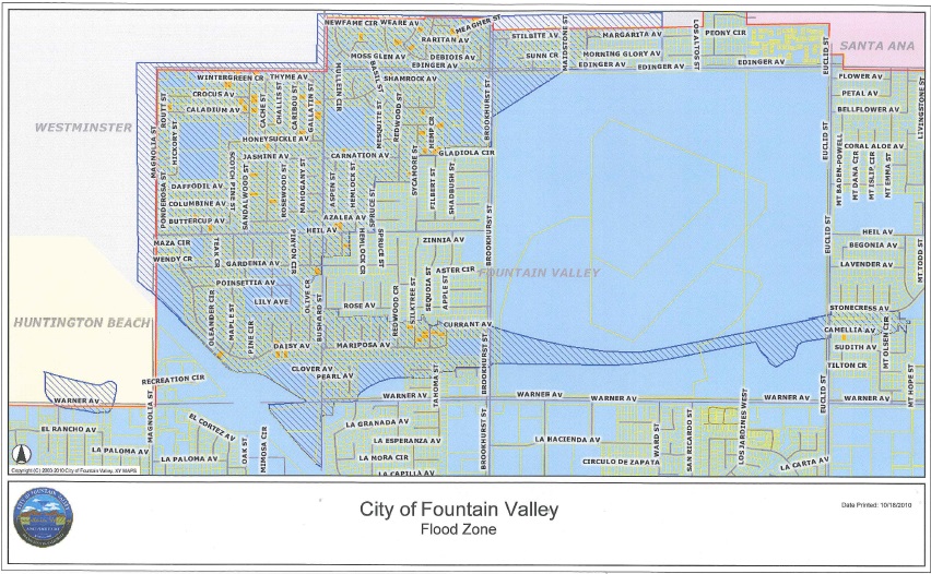 Flood Zone Map with Street Names