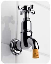 Faucet with Cork in Spout