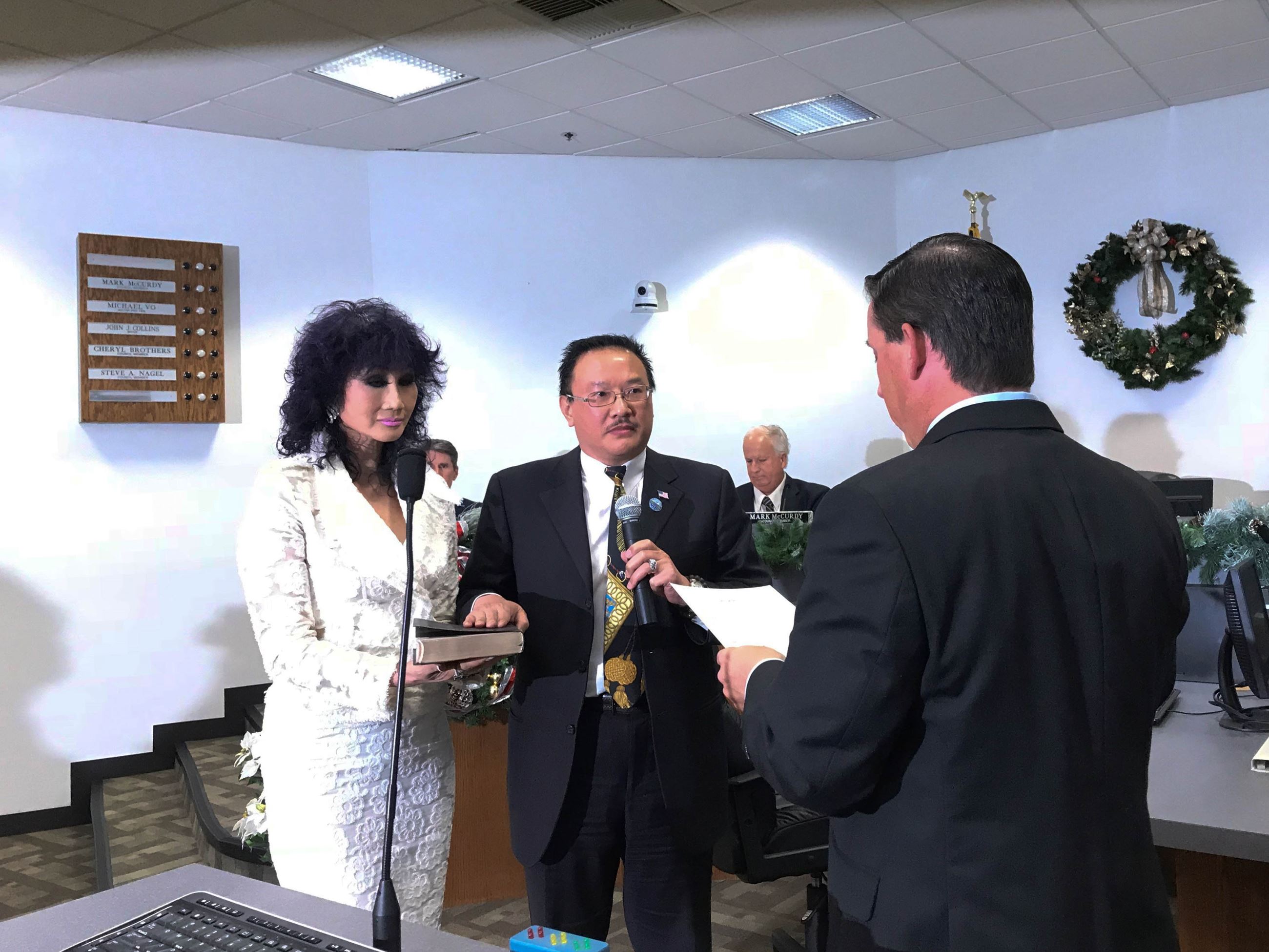 Administration of the Oath of Office to Newly Elected Mayor