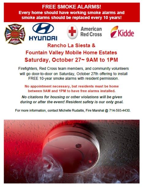 Free Smoke Alarm 10-27-18