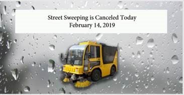 Street Sweep - Canceled Feb. 14th 2019
