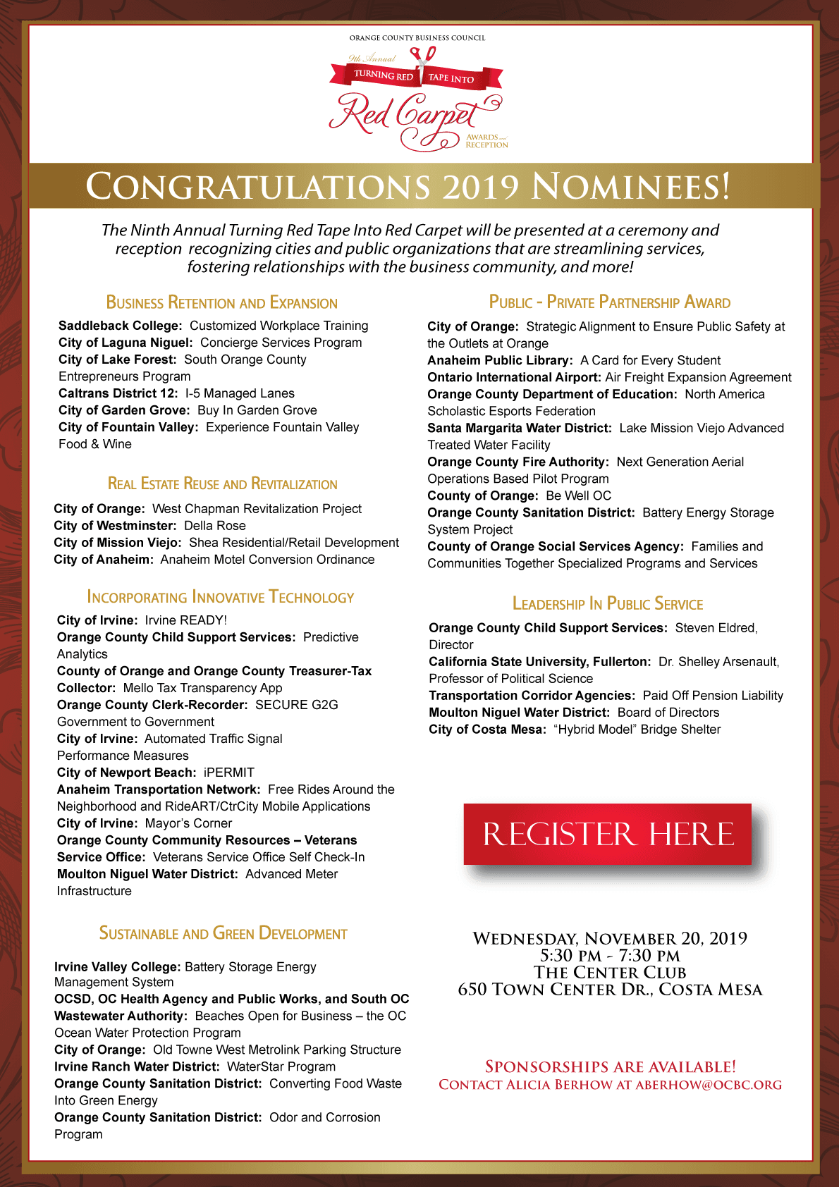 2019 RTRC Nominees - Congratulations!