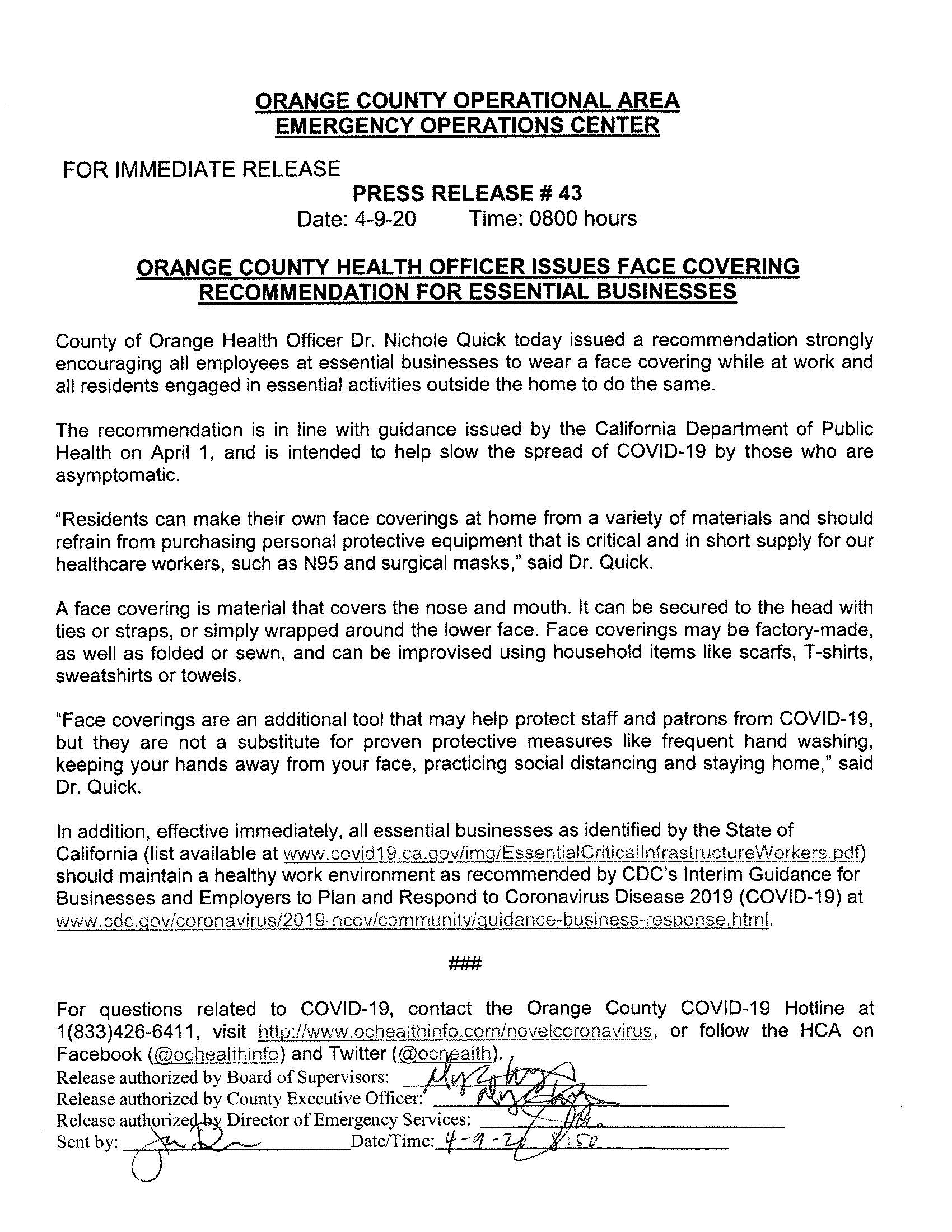 EOC Press Release 43 - Face Covering Order_Page_1