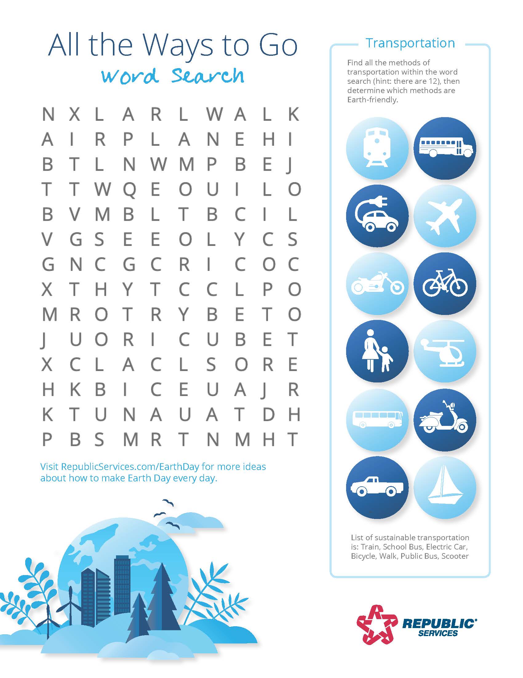 Earth Day Word Search