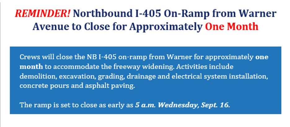 405 project_Warner ramp