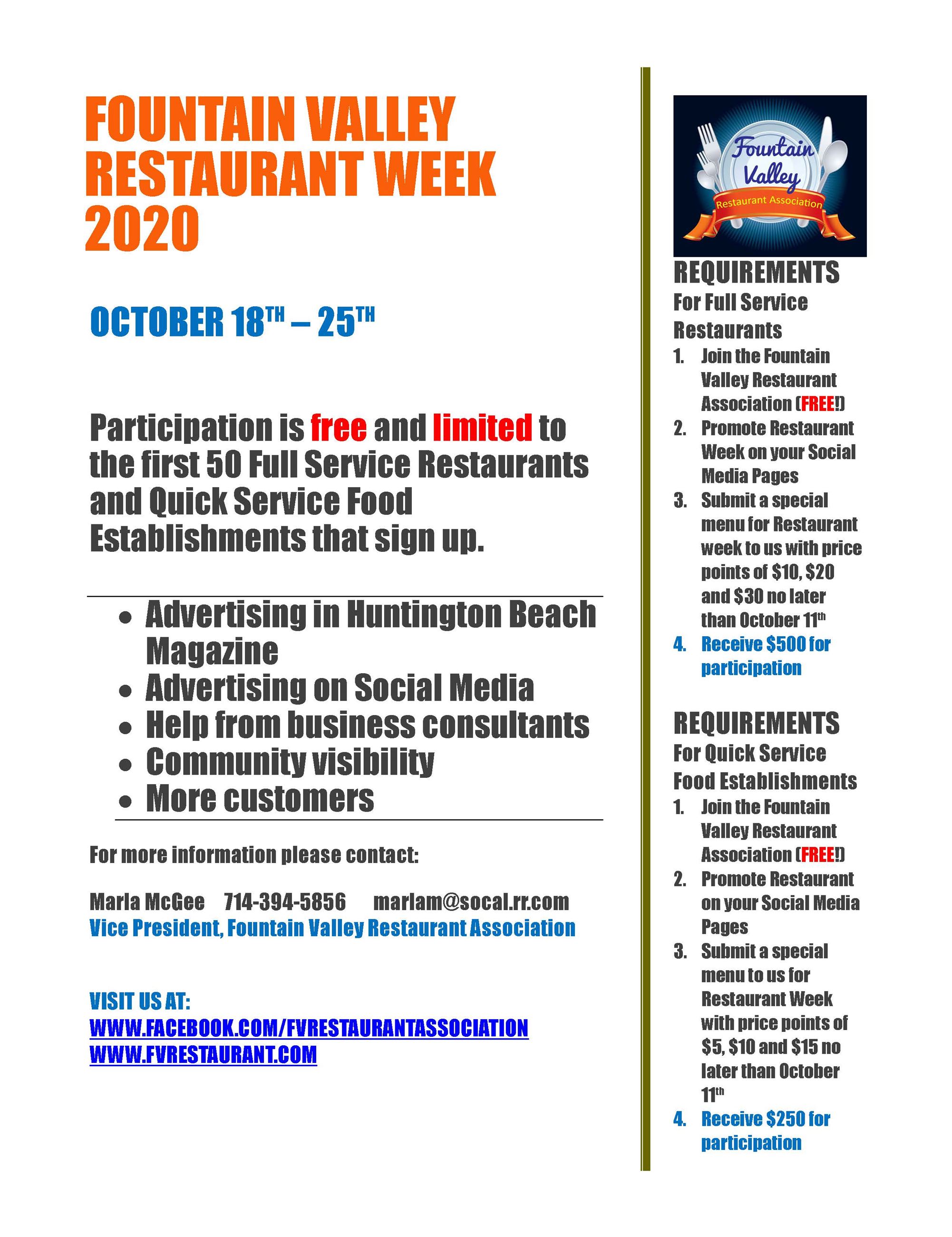 Fountain Valley Restaurant Week 2020_Marla 10-1-20