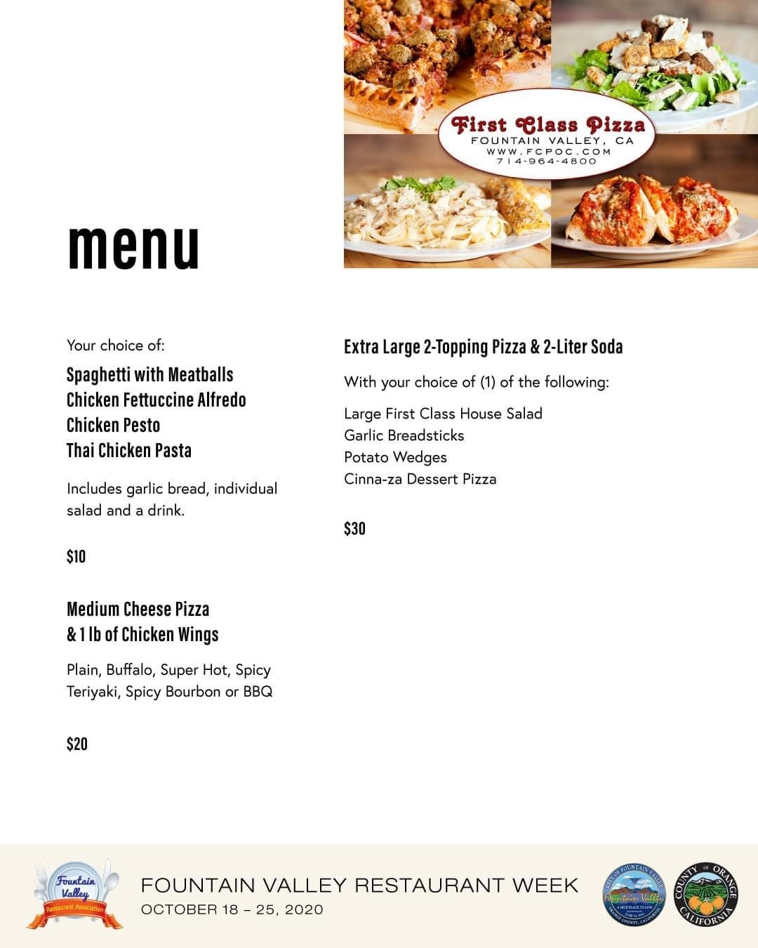 First Class Pizza 10-2020