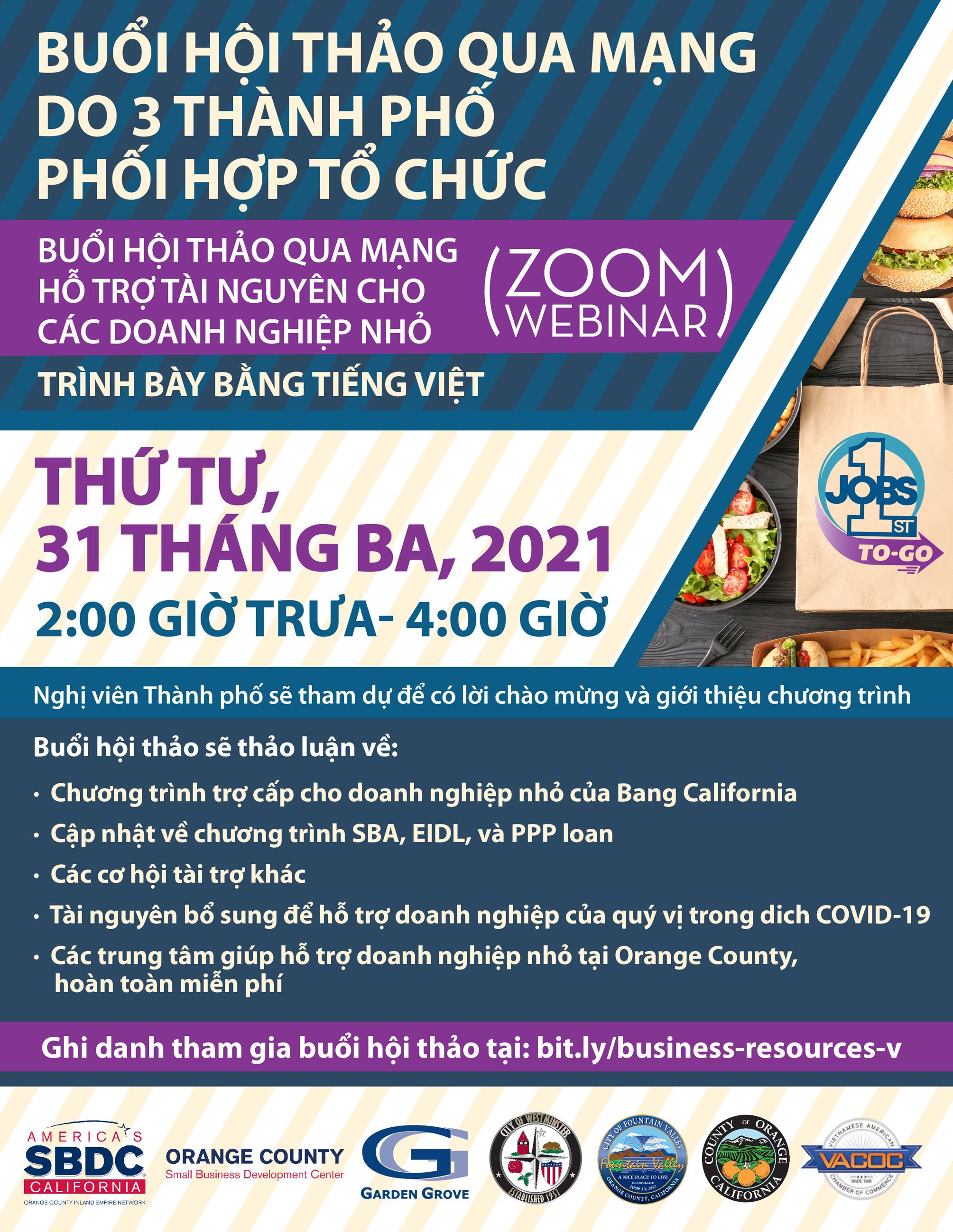 TriCity Webinar March 2021 Vietnamese Flyer