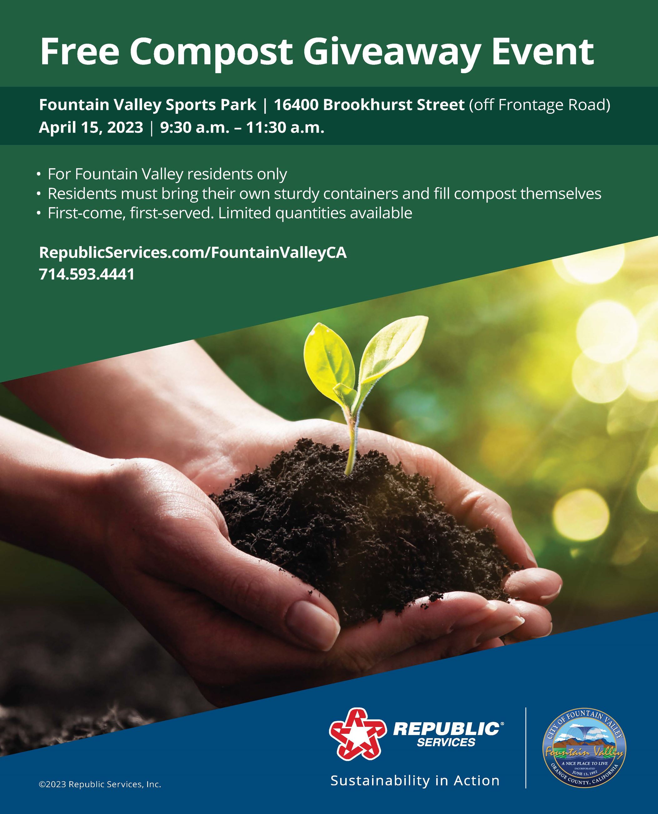 Flyer for Compost Giveaway Event