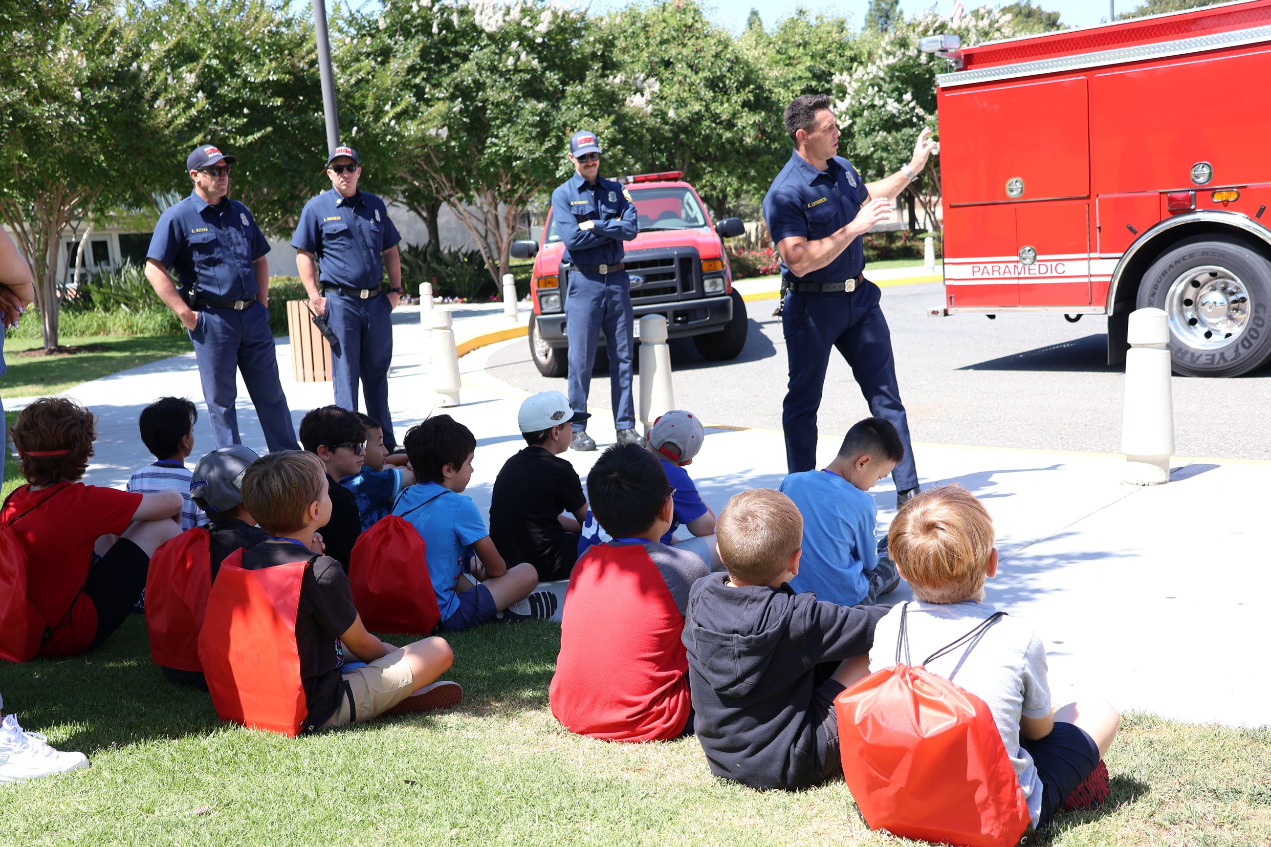 2023 Jr. Fire Academy demo with Fire Fighter/Paramedic