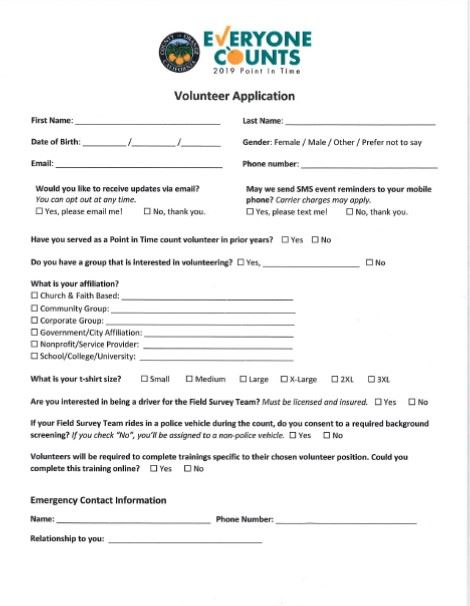Point in Time Volunteer Application_Front