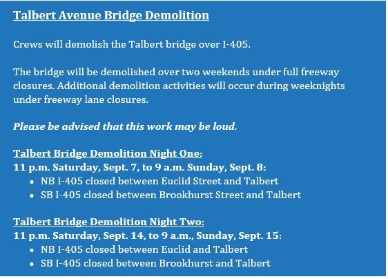 Talbert Avenue Bridge Demolition