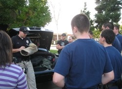 Being educated by police officers