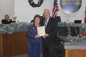 Chamber of Commerce President Recognized